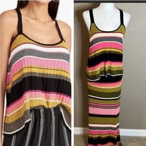 RACHEL Rachel Roy Okra Stripe Sweater Maxi Skirt and Top Set Medium
